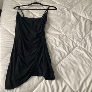 black low cut dress